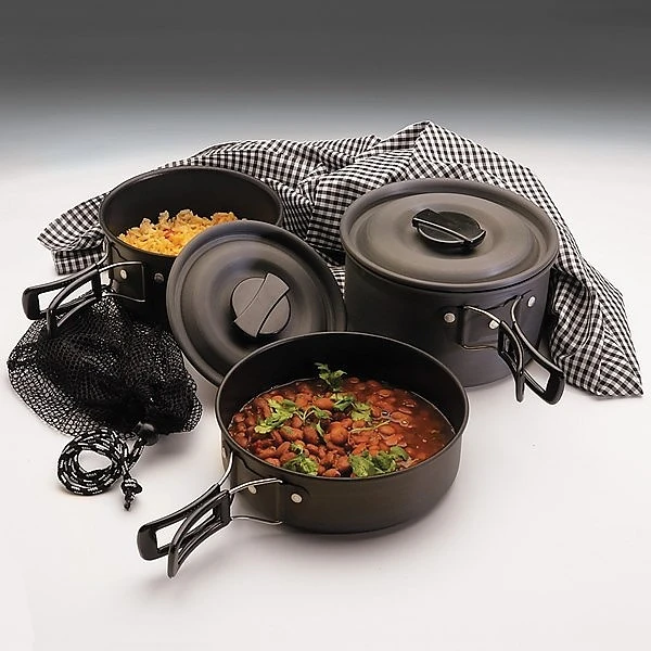 Texsport Scouter Black Ice Hard Anodized Cook Set 5 Texsport Scouter Black Ice Hard Anodized Cook Set - Image 3
