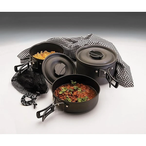 Texsport Scouter Black Ice Hard Anodized Cook Set 6 Texsport Scouter Black Ice Hard Anodized Cook Set - Image 4