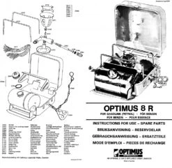 Optimus 8R -Deals Outdoor Camping Instructions Front