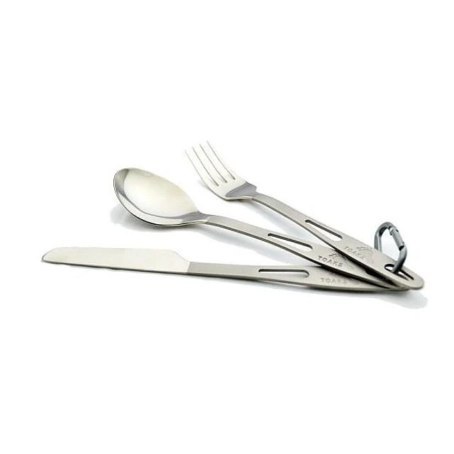 Toaks Titanium 3-Piece Cutlery Set 3 Toaks Titanium 3-Piece Cutlery Set