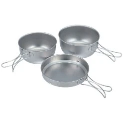 Snow Peak Titanium Cook Set, 3Pcs -Deals Outdoor Camping snow peak 3 piece titanium cookset