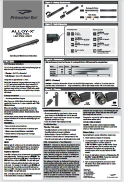 Princeton Tec Alloy-X -Deals Outdoor Camping tec full page instructions