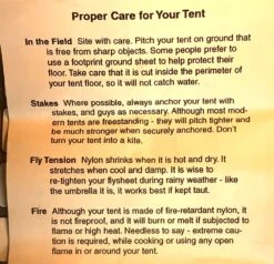 Walrus Cascade Condo -Deals Outdoor Camping walrus cascade condo instructions PROPER CARE pg9A